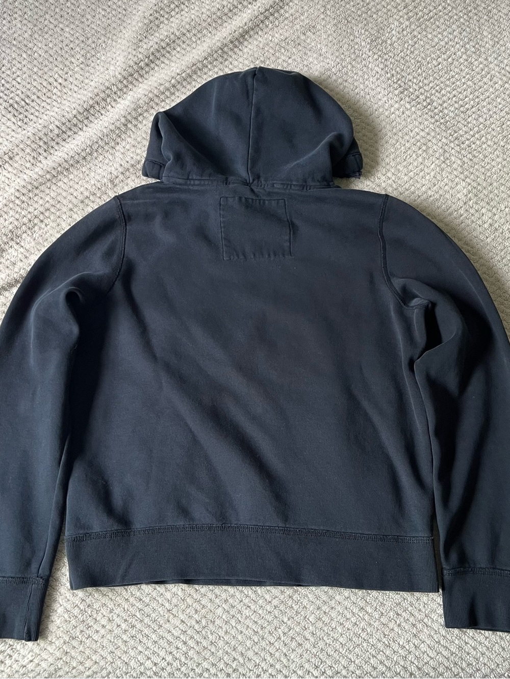 Hollister Navy Blue Hoodie with Yellow Logo - Picture 7 of 10